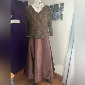 Caterina Collection Gown with Lace Top